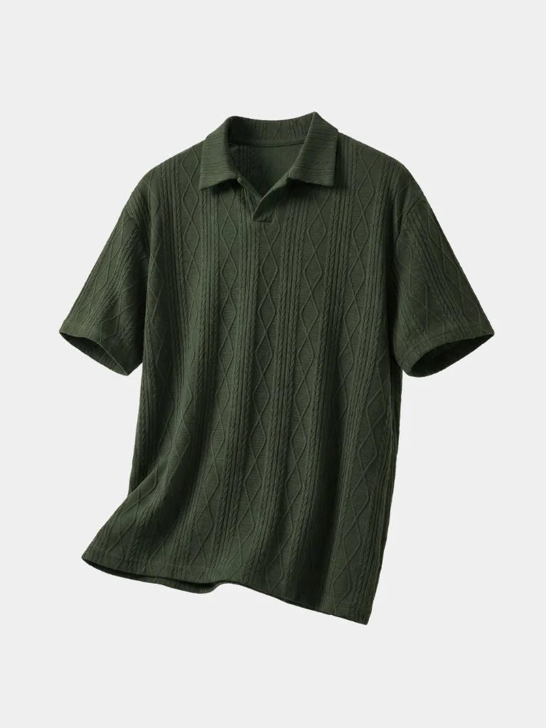 Imperial Diamond Knit Polo Shirt — Avelmontis