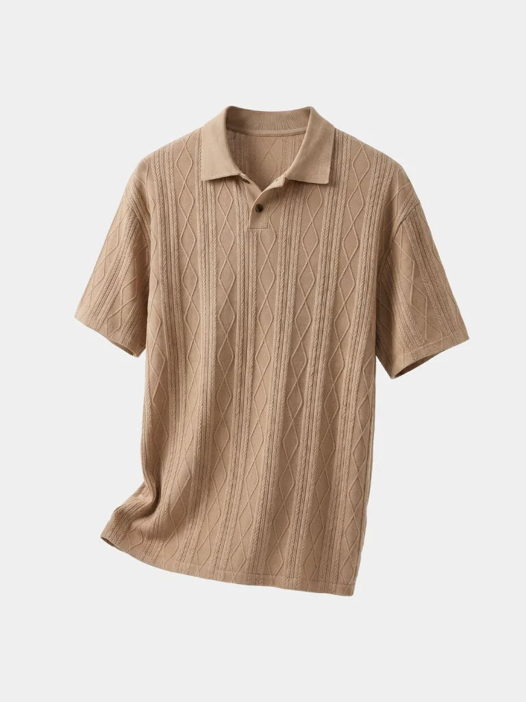 Imperial Diamond Knit Polo Shirt — Avelmontis