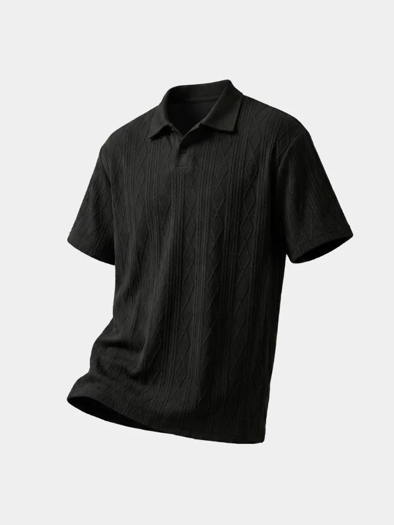 Imperial Diamond Knit Polo Shirt — Avelmontis