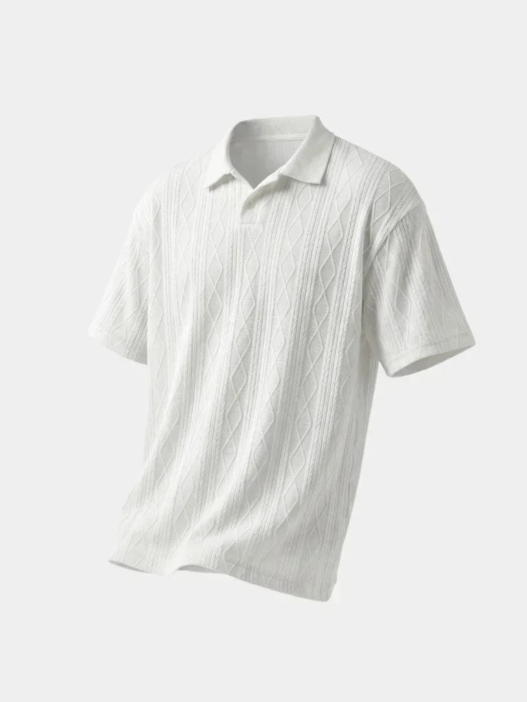 Imperial Diamond Knit Polo Shirt — Avelmontis