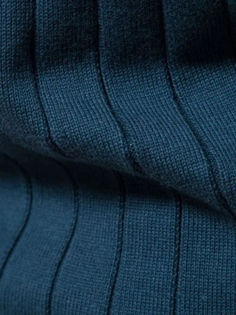Knit Zipper Jacquard Solid Color Cardigan Sweater — Avelmontis