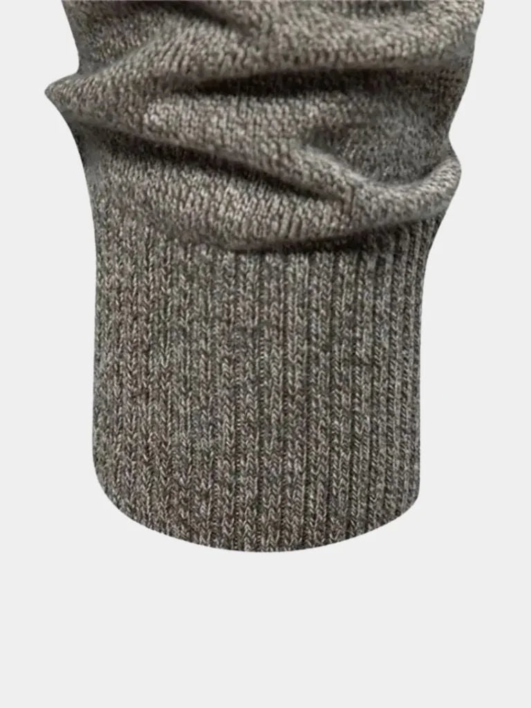 Knitted Stand Collar Cotton Cardigan — Avelmontis