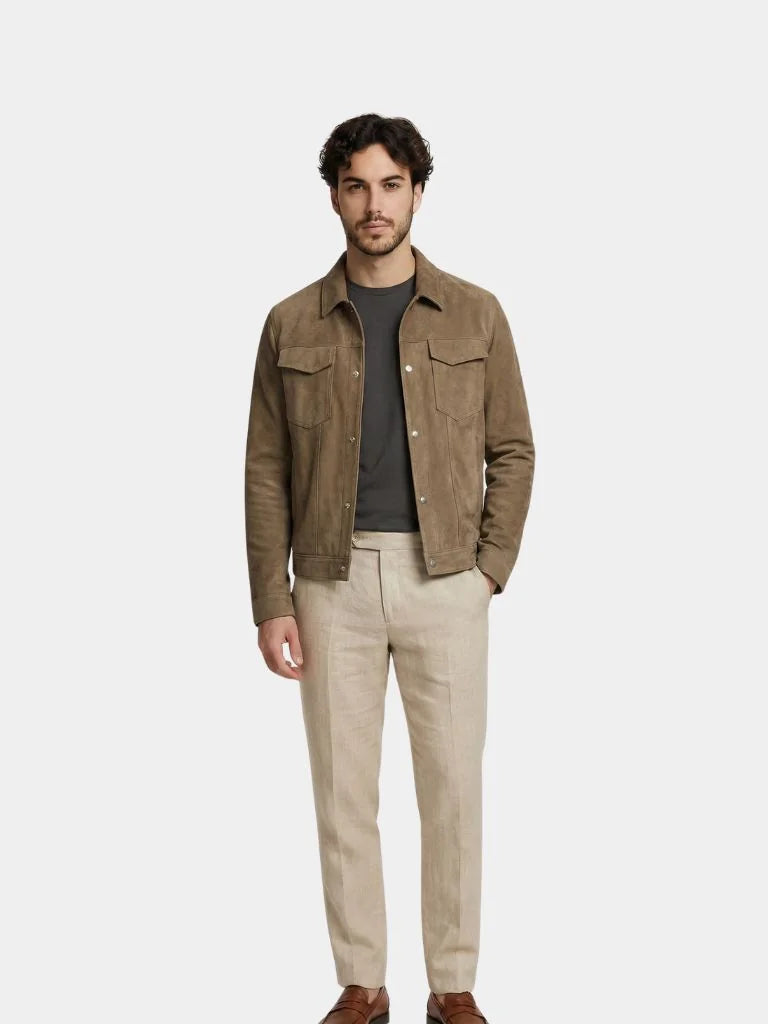 Laurent Leather Aviator Jacket — Avelmontis