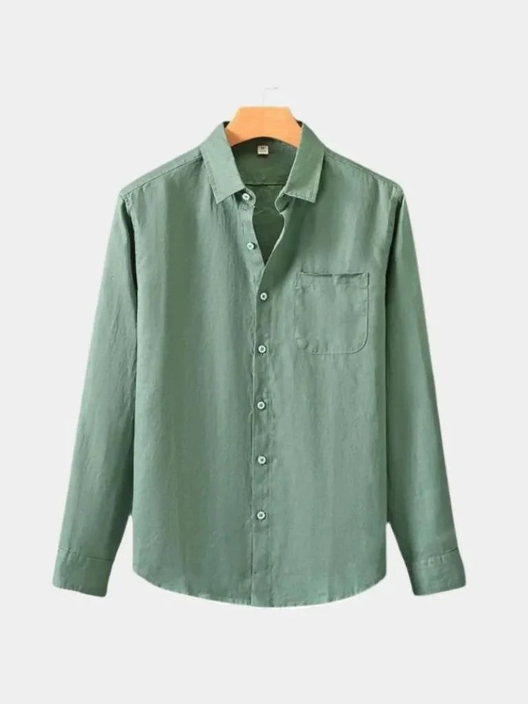 Long Sleeve Essential Linen Shirt — Avelmontis