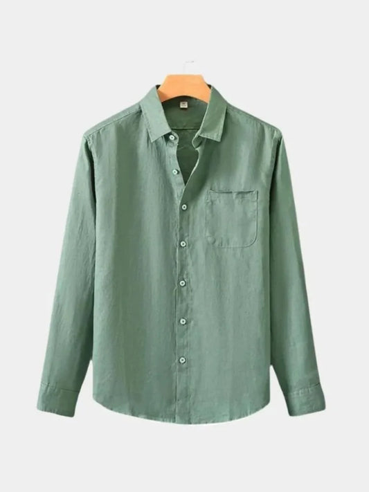 Long Sleeve Essential Linen Shirt — Avelmontis