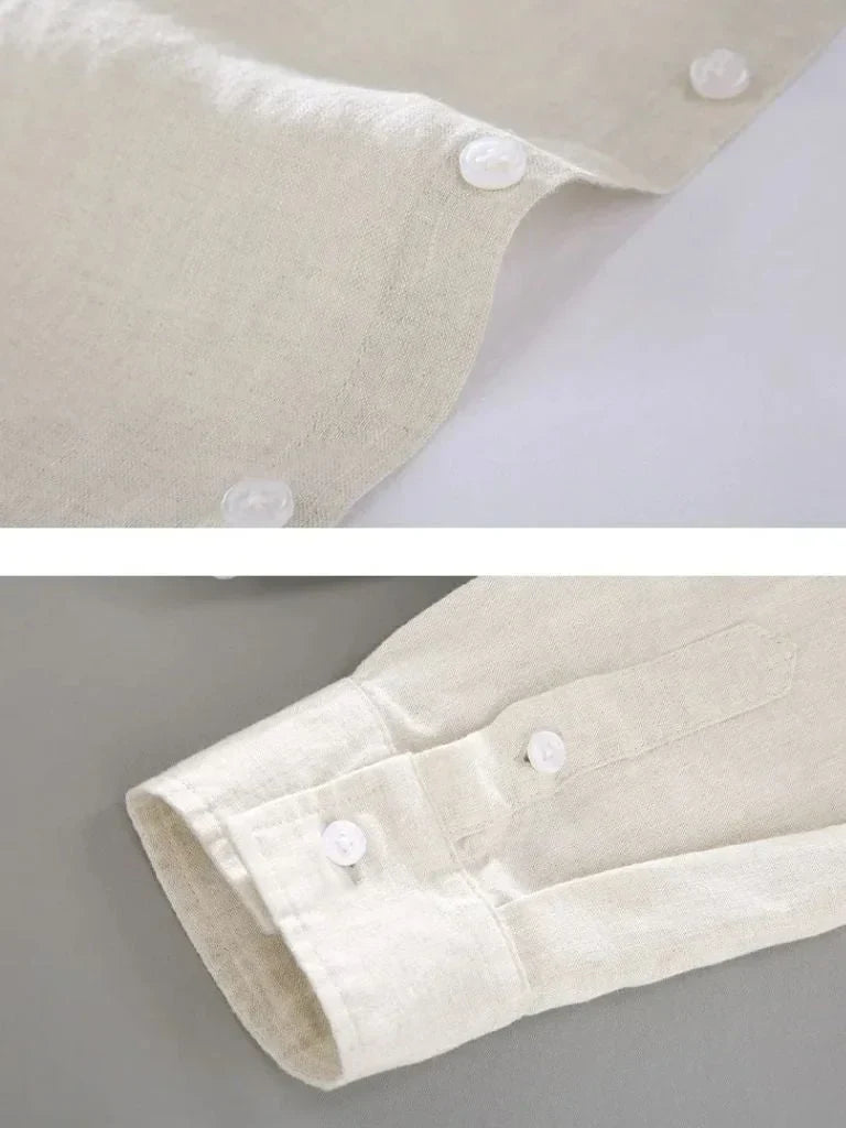 Long Sleeve Essential Linen Shirt — Avelmontis