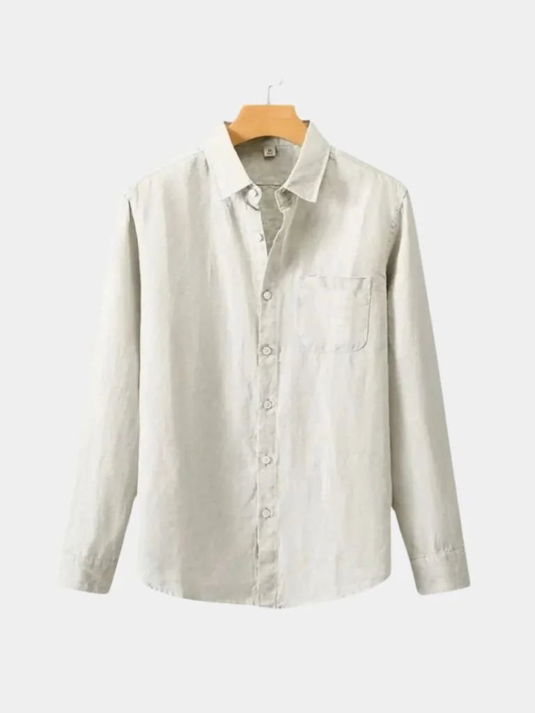 Long Sleeve Essential Linen Shirt — Avelmontis