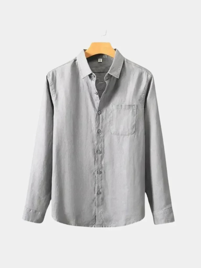 Long Sleeve Essential Linen Shirt — Avelmontis