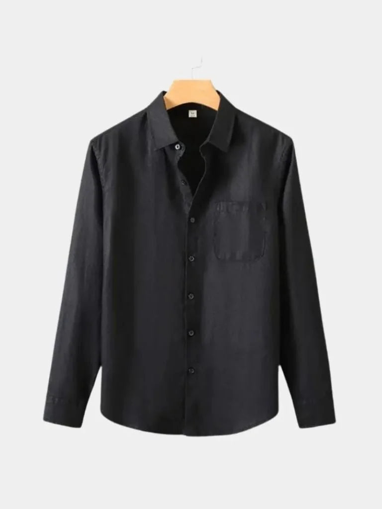 Long Sleeve Essential Linen Shirt — Avelmontis