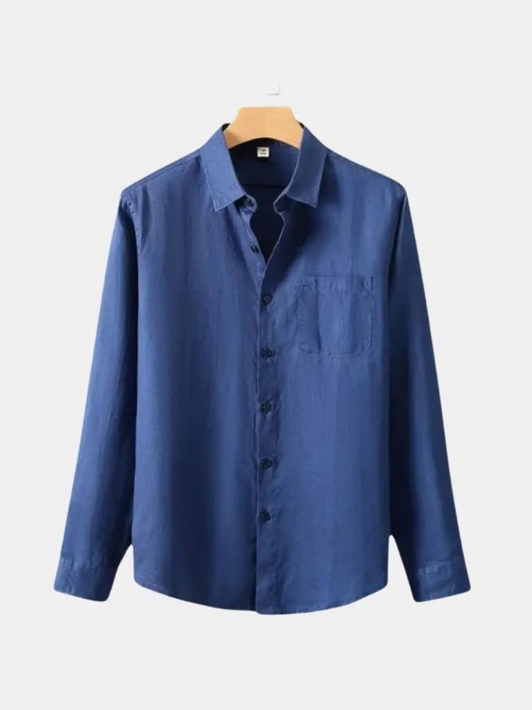Long Sleeve Essential Linen Shirt — Avelmontis