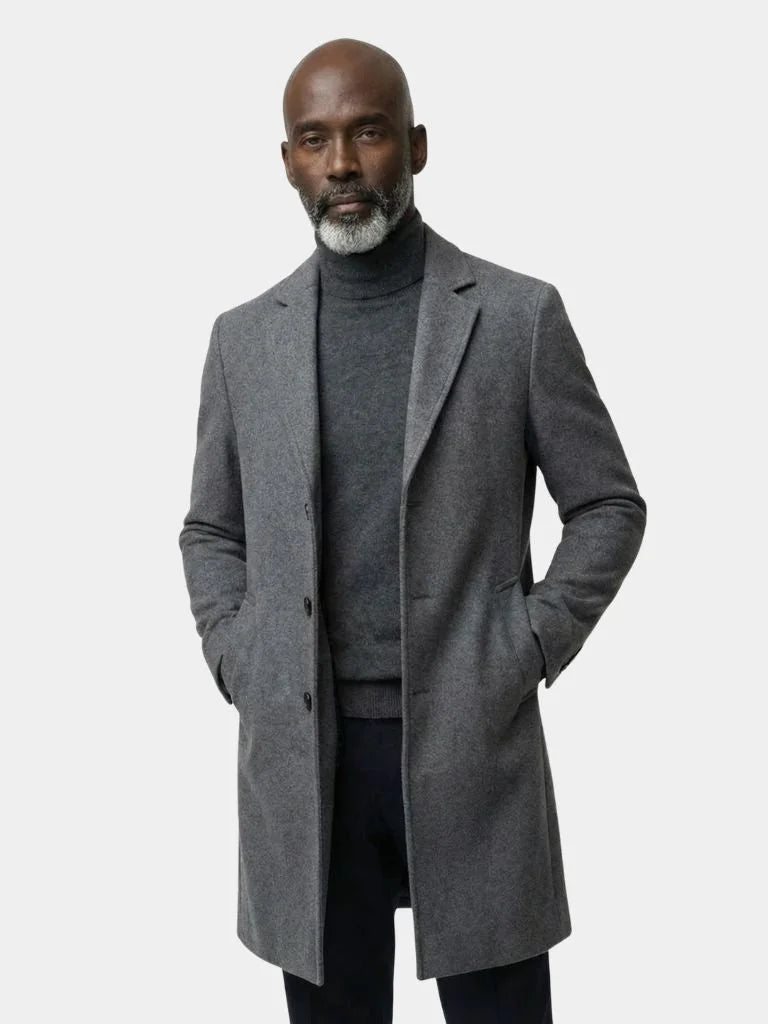 Mens Wool Blend Trench Coat — Avelmontis