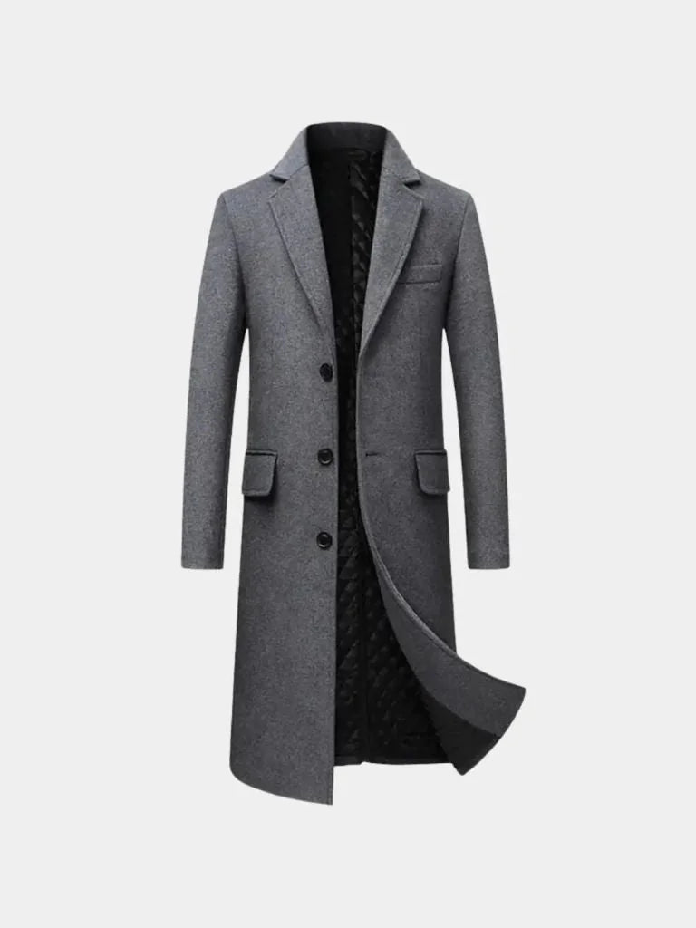 Mens Wool Blend Trench Coat — Avelmontis