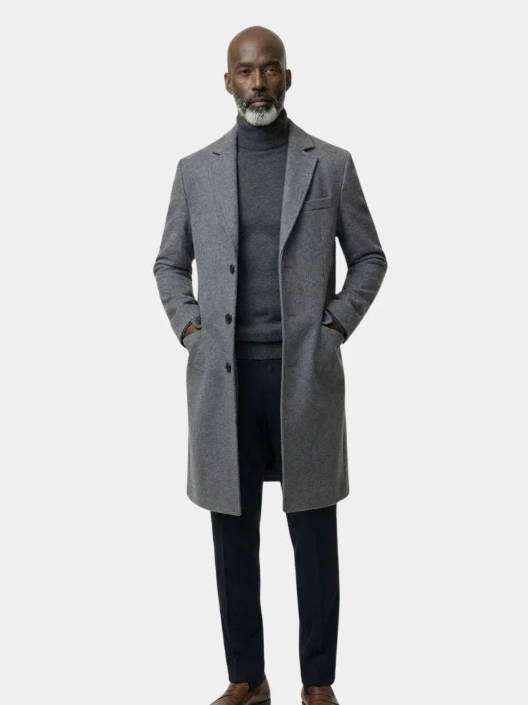 Mens Wool Blend Trench Coat — Avelmontis