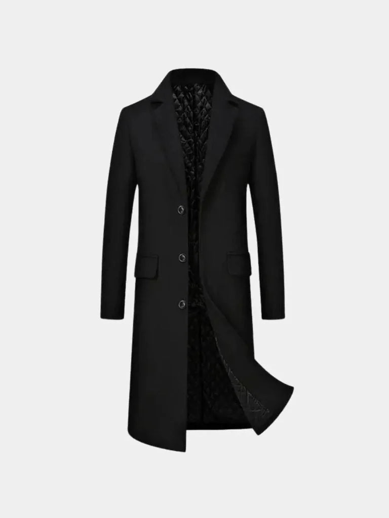 Mens Wool Blend Trench Coat — Avelmontis