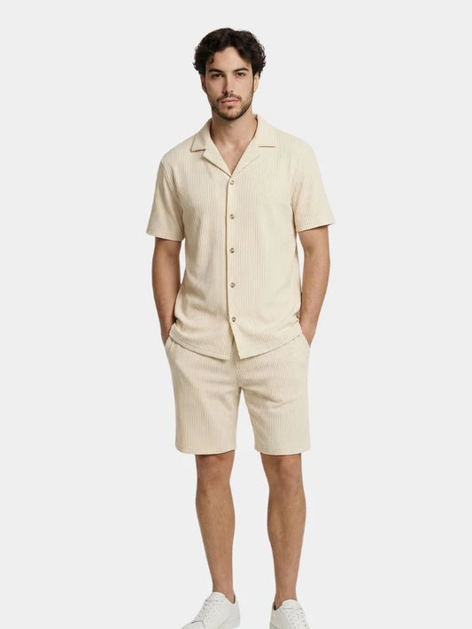 Minimalist Corduroy Set Shorts and Shirt — Avelmontis