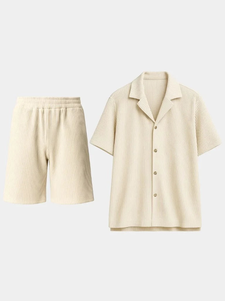Minimalist Corduroy Set Shorts and Shirt — Avelmontis