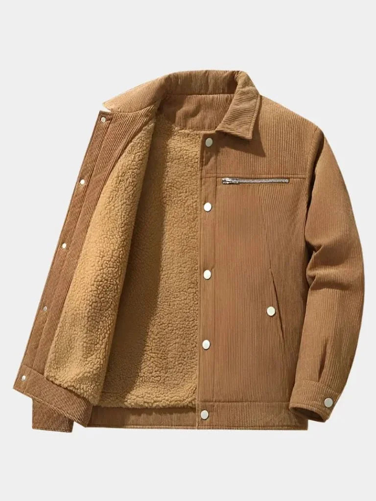 Minimalist Corduroy Sherpa Jacket — Avelmontis