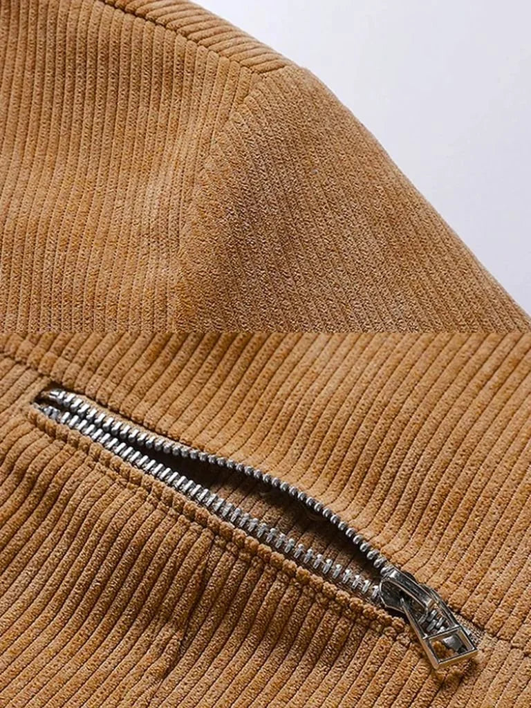 Minimalist Corduroy Sherpa Jacket — Avelmontis