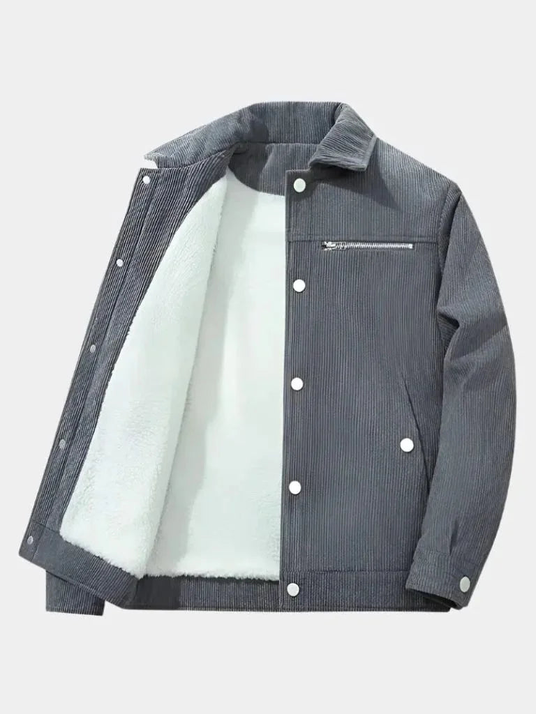 Minimalist Corduroy Sherpa Jacket — Avelmontis