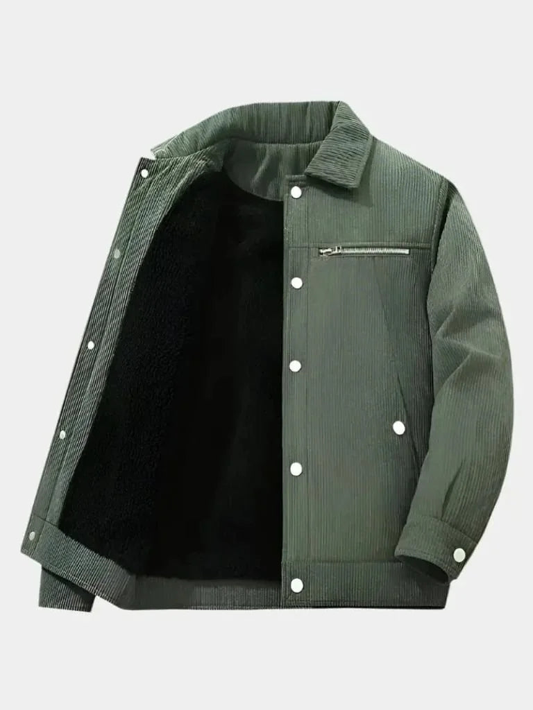 Minimalist Corduroy Sherpa Jacket — Avelmontis