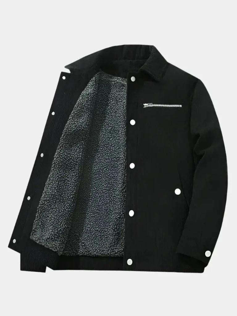 Minimalist Corduroy Sherpa Jacket — Avelmontis