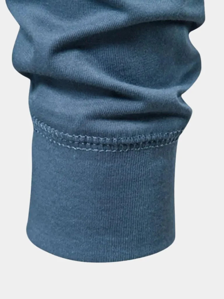 Minimalist Henley Neck Long Sleeve T-Shirt — Avelmontis
