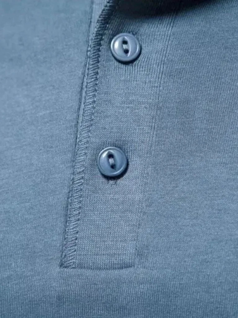 Minimalist Henley Neck Long Sleeve T-Shirt — Avelmontis