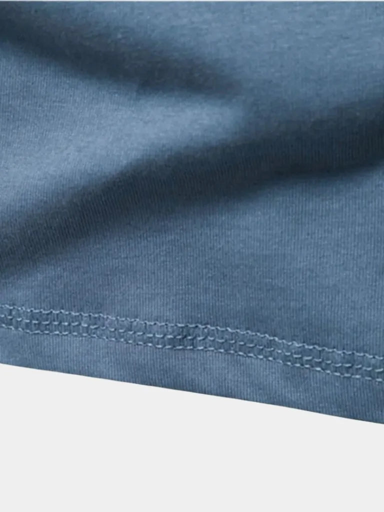 Minimalist Henley Neck Long Sleeve T-Shirt — Avelmontis