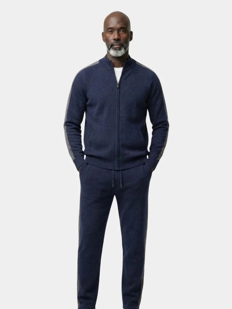 Navy Heritage Cashmere Set — Avelmontis