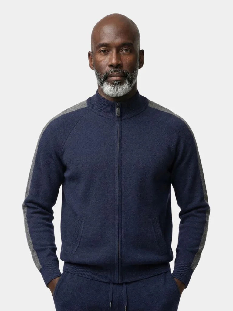 Navy Heritage Cashmere Set — Avelmontis