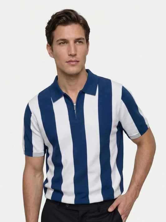 Navy Stripe Polo — Avelmontis