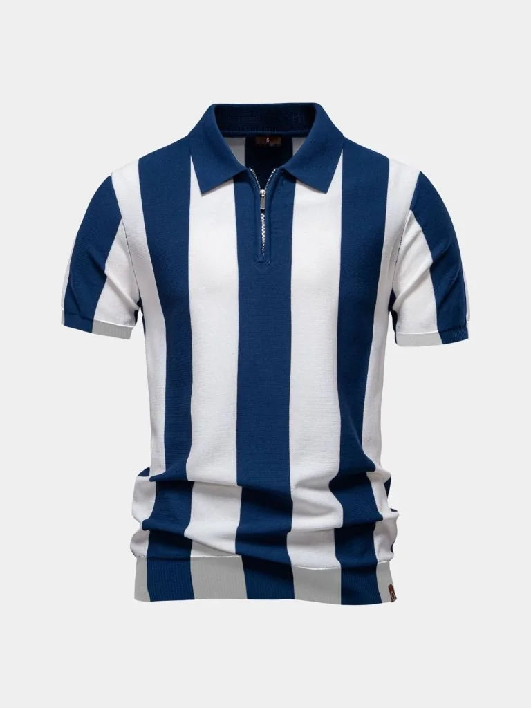 Navy Stripe Polo — Avelmontis