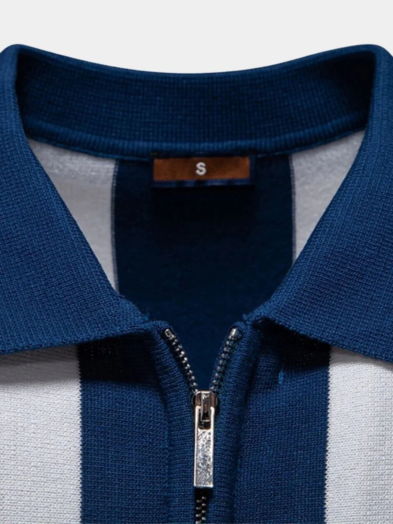 Navy Stripe Polo — Avelmontis