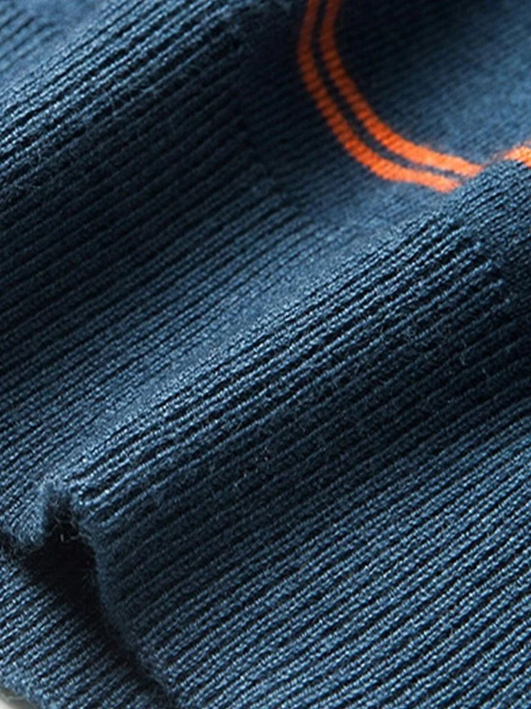 Navy Sunset Striped Polo — Avelmontis