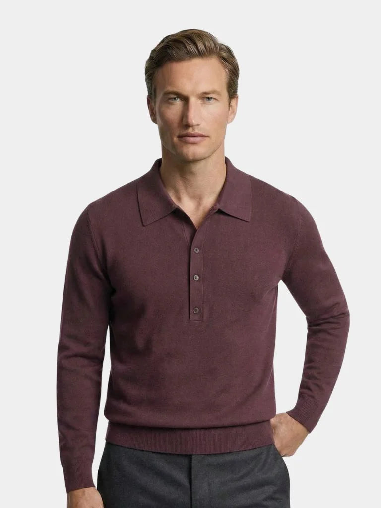 Old Money Knit Polo Pullover — Avelmontis