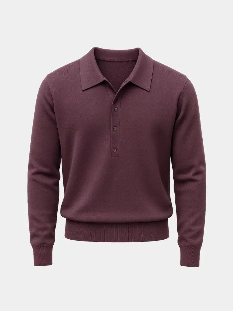 Old Money Knit Polo Pullover — Avelmontis