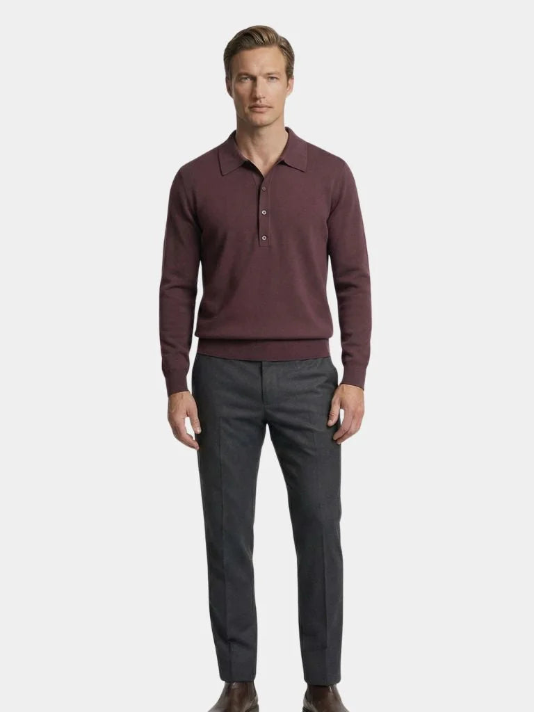 Old Money Knit Polo Pullover — Avelmontis