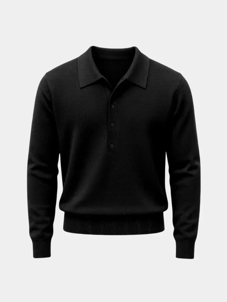 Old Money Knit Polo Pullover — Avelmontis