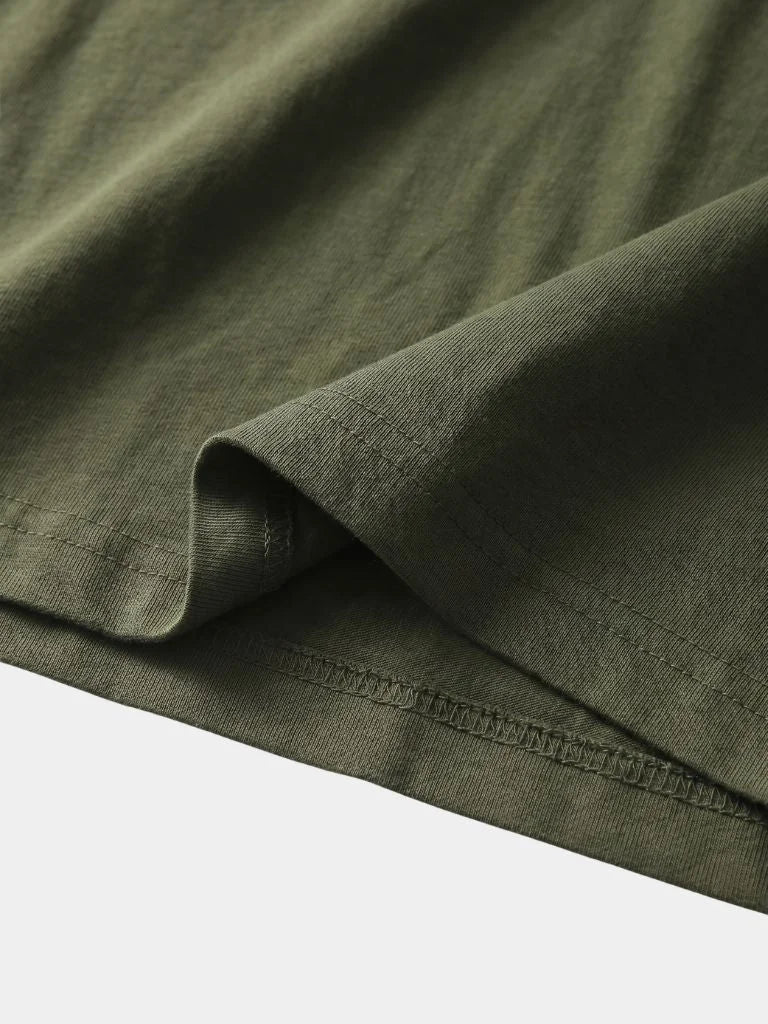 Pure Cotton Henley T-Shirt — Avelmontis