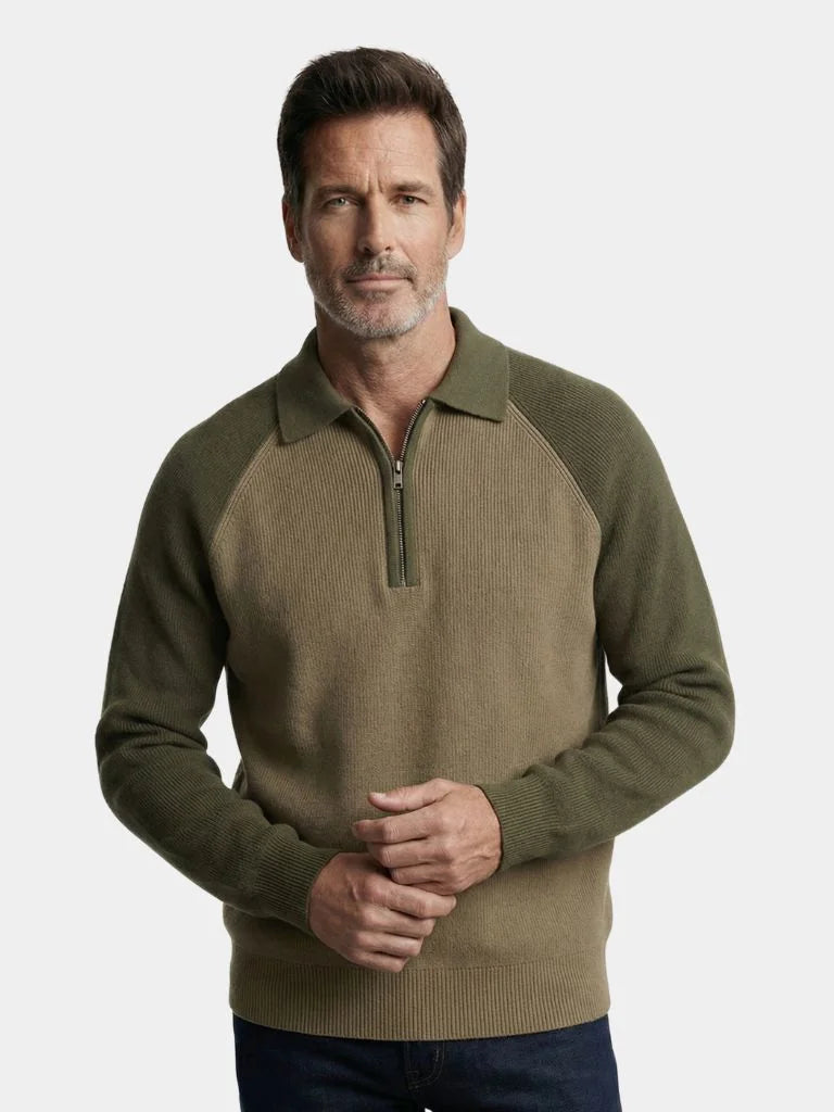 Raglan Quarter Zip Sweater — Avelmontis