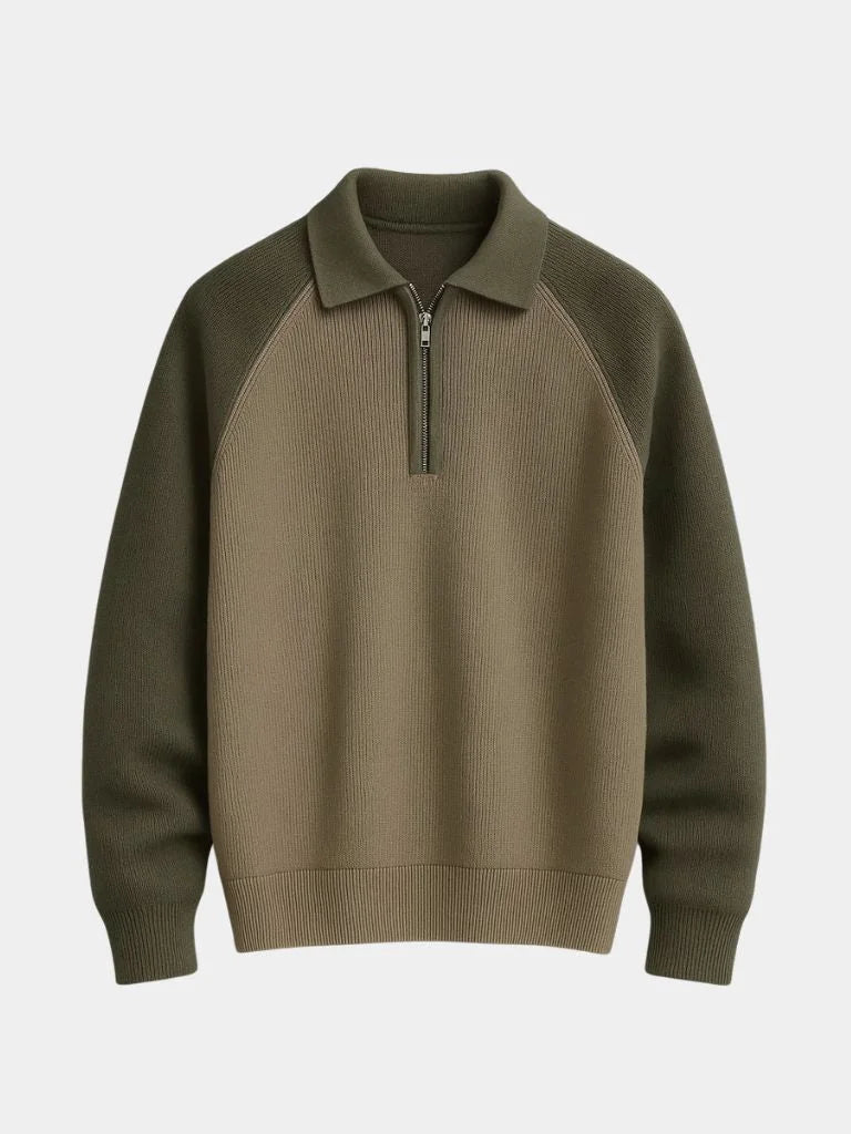 Raglan Quarter Zip Sweater — Avelmontis
