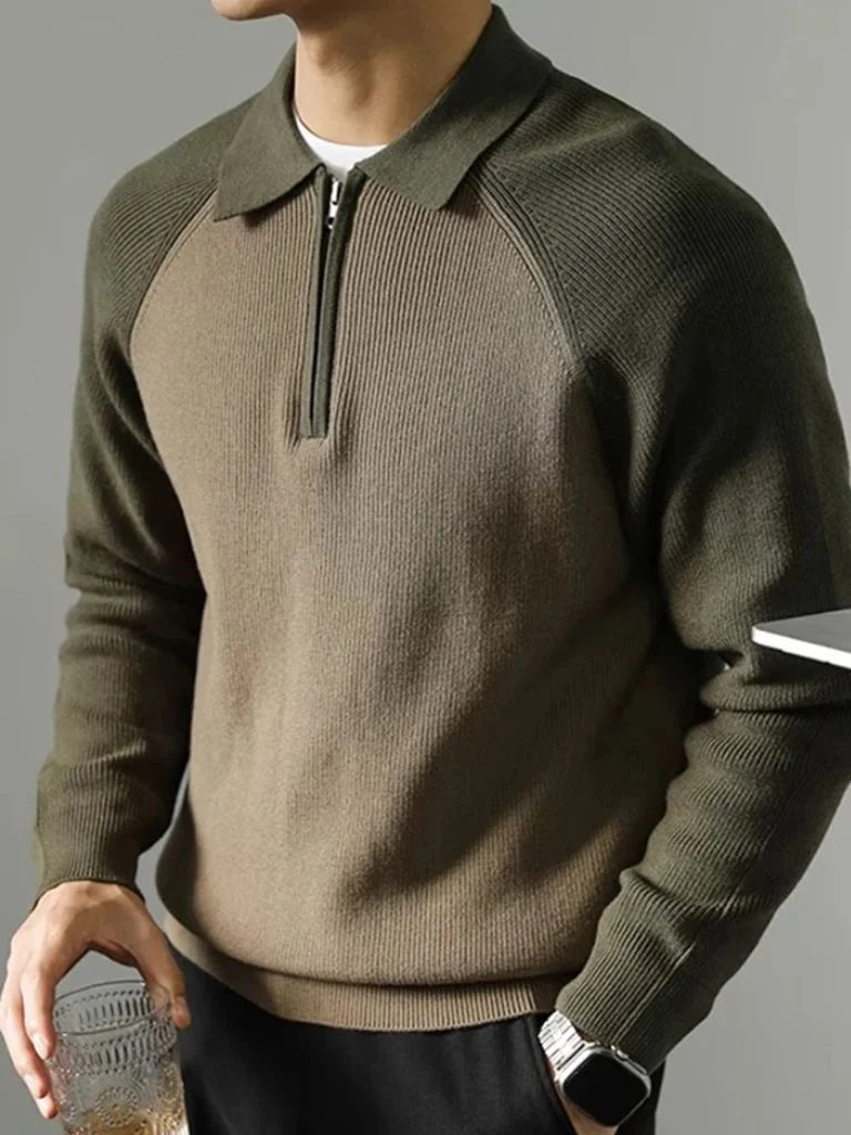 Raglan Quarter Zip Sweater — Avelmontis