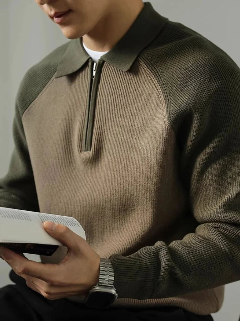 Raglan Quarter Zip Sweater — Avelmontis