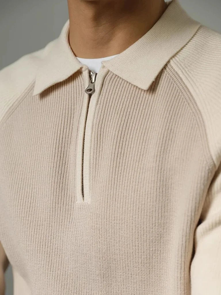 Raglan Quarter Zip Sweater — Avelmontis