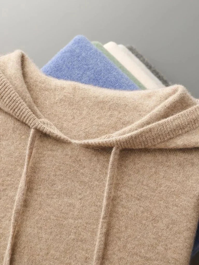 100% Cashmere Hooded Sweater | Bellmont Society