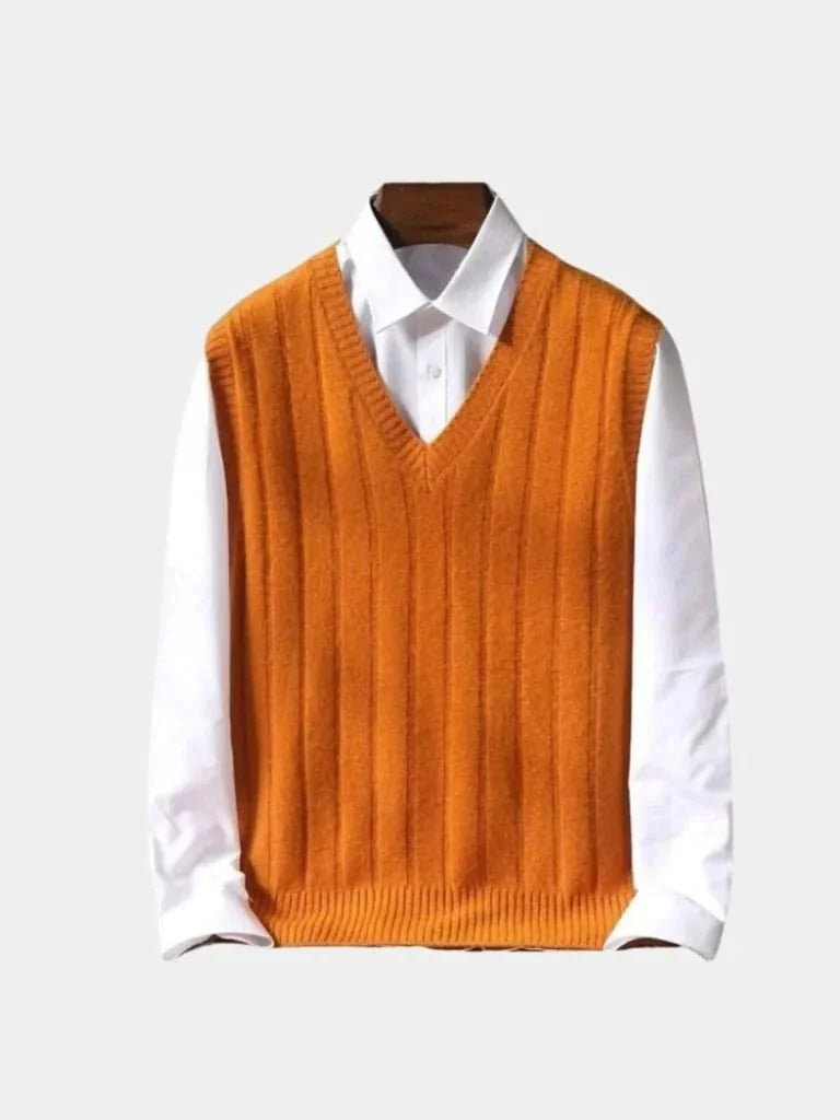 100% Merino Wool Pullover Sweater Vest | Bellmont Society