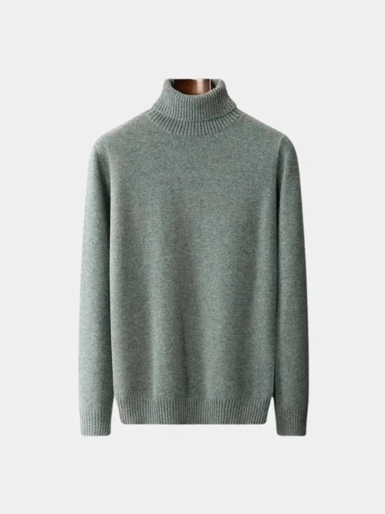 100% Merino Wool Turtleneck Sweater | Bellmont Society