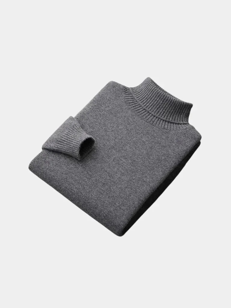 100% Merino Wool Turtleneck Sweater | Bellmont Society