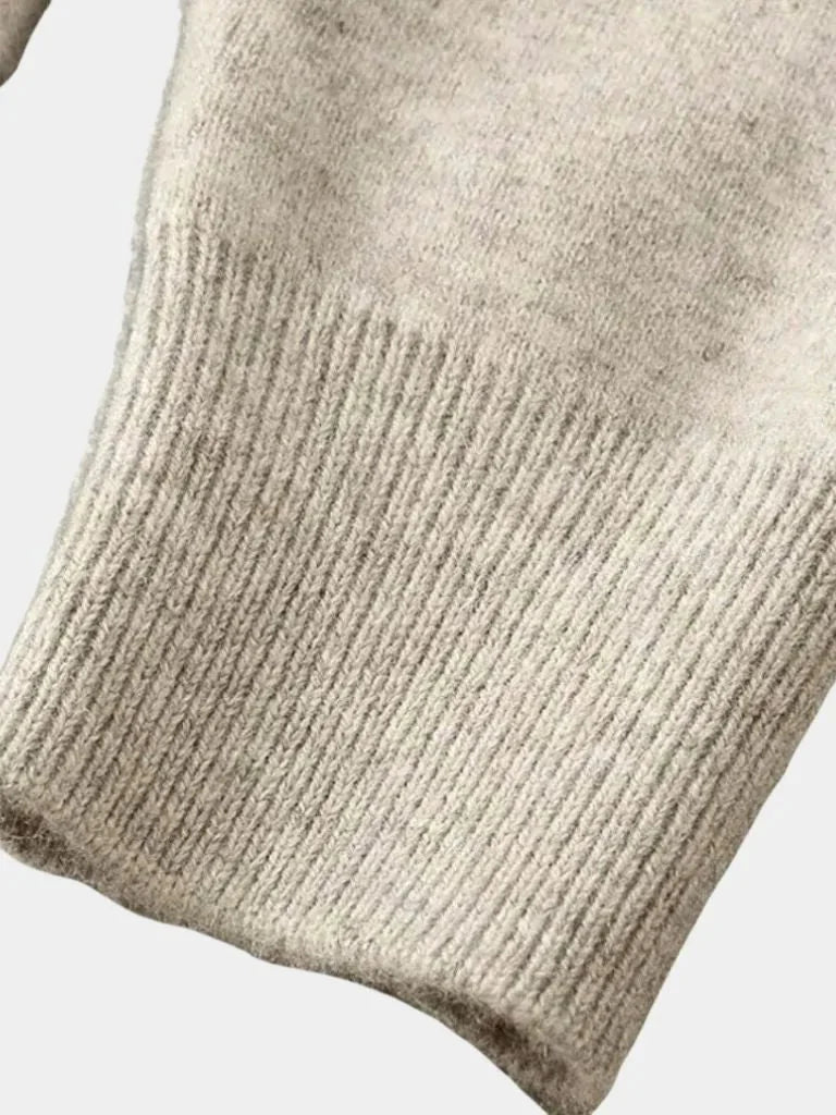 100% Merino Wool V Neck Knitwear Cardigan Sweater | Bellmont Society