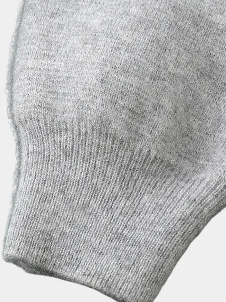 100% Merino Wool Zip Solid Color Sweater | Bellmont Society
